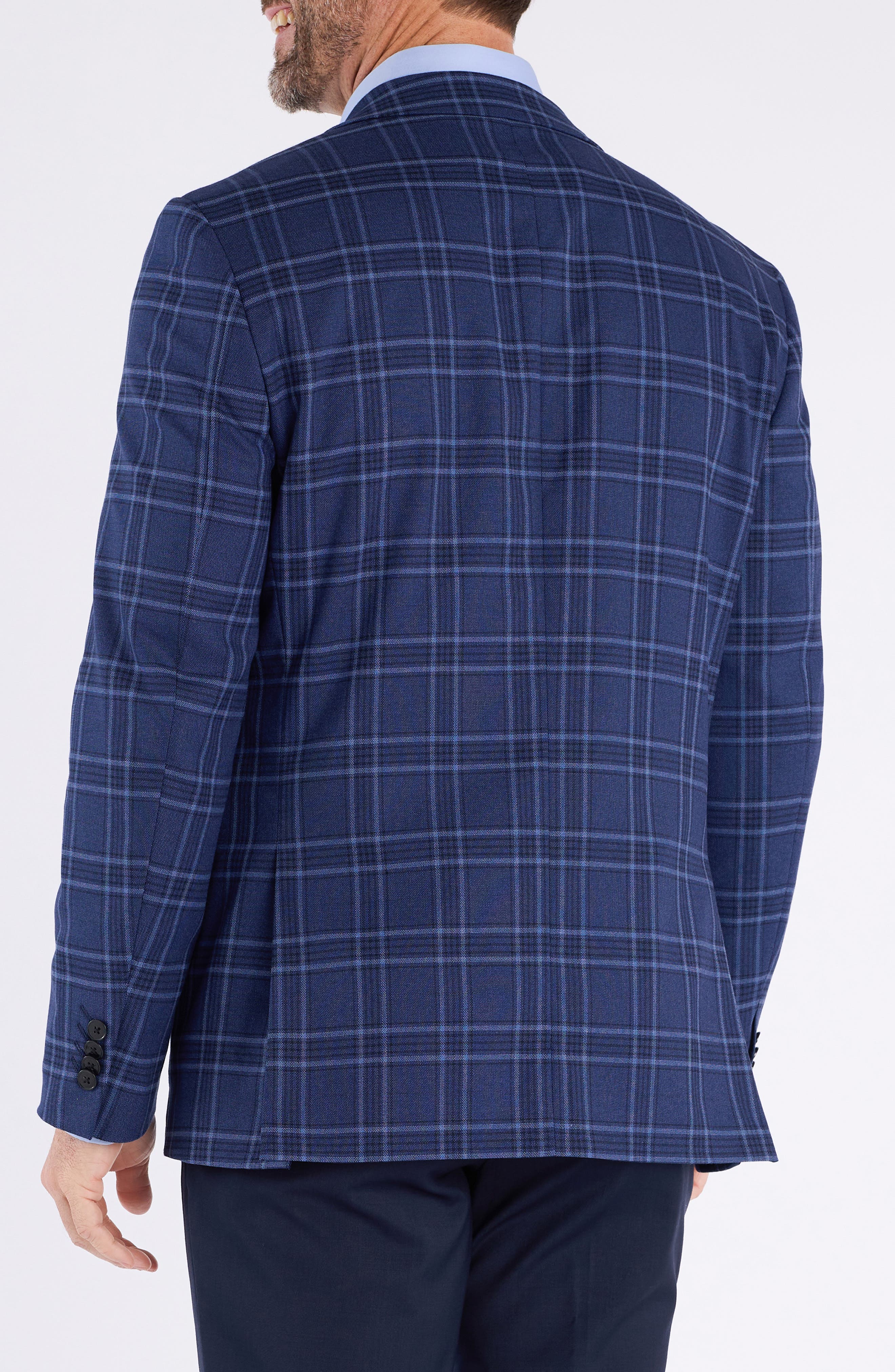 Navy Windowpane Plaid Sport Coat - image 2