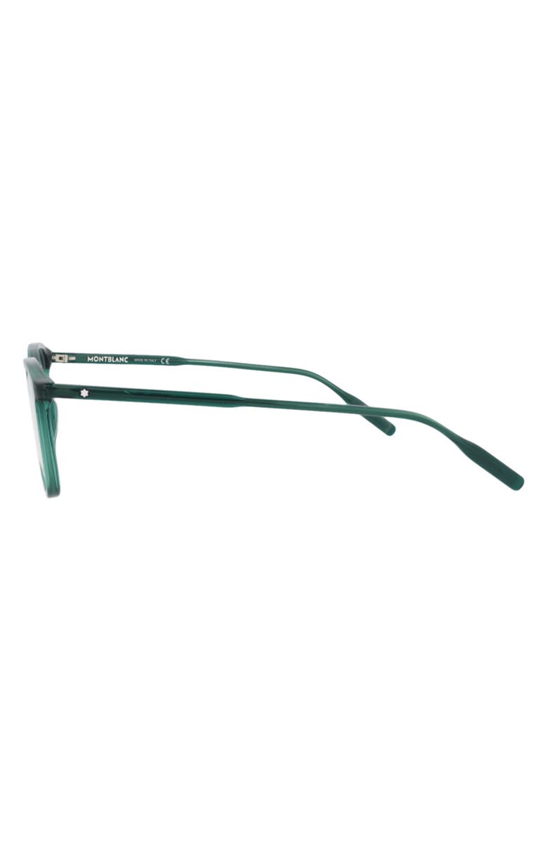Montblanc 52mm Square Optical Glasses, Alternate, color, Green Transparent