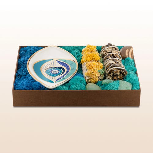 Karma And Luck Mystic Harmony In White/turquoise/aqua