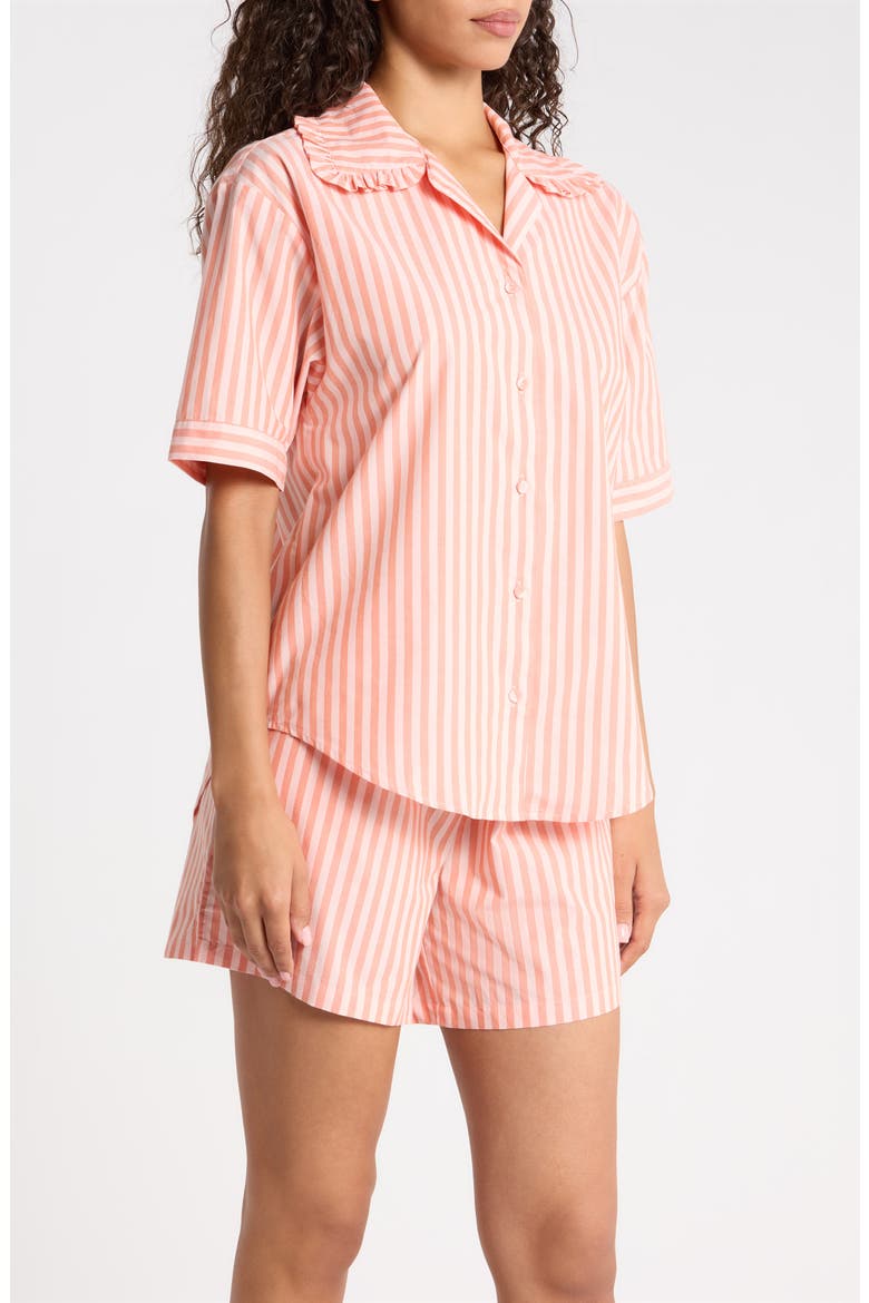 Butterscotch Stripe Cotton Poplin Pajamas, Alternate, color, BUTTERSCOTCH