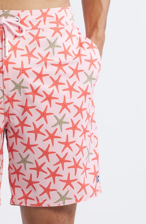 Johnnie-o Seastar Swim Trunks In Porto Pink