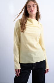 Topshop Cowl Neck Velvet Top
