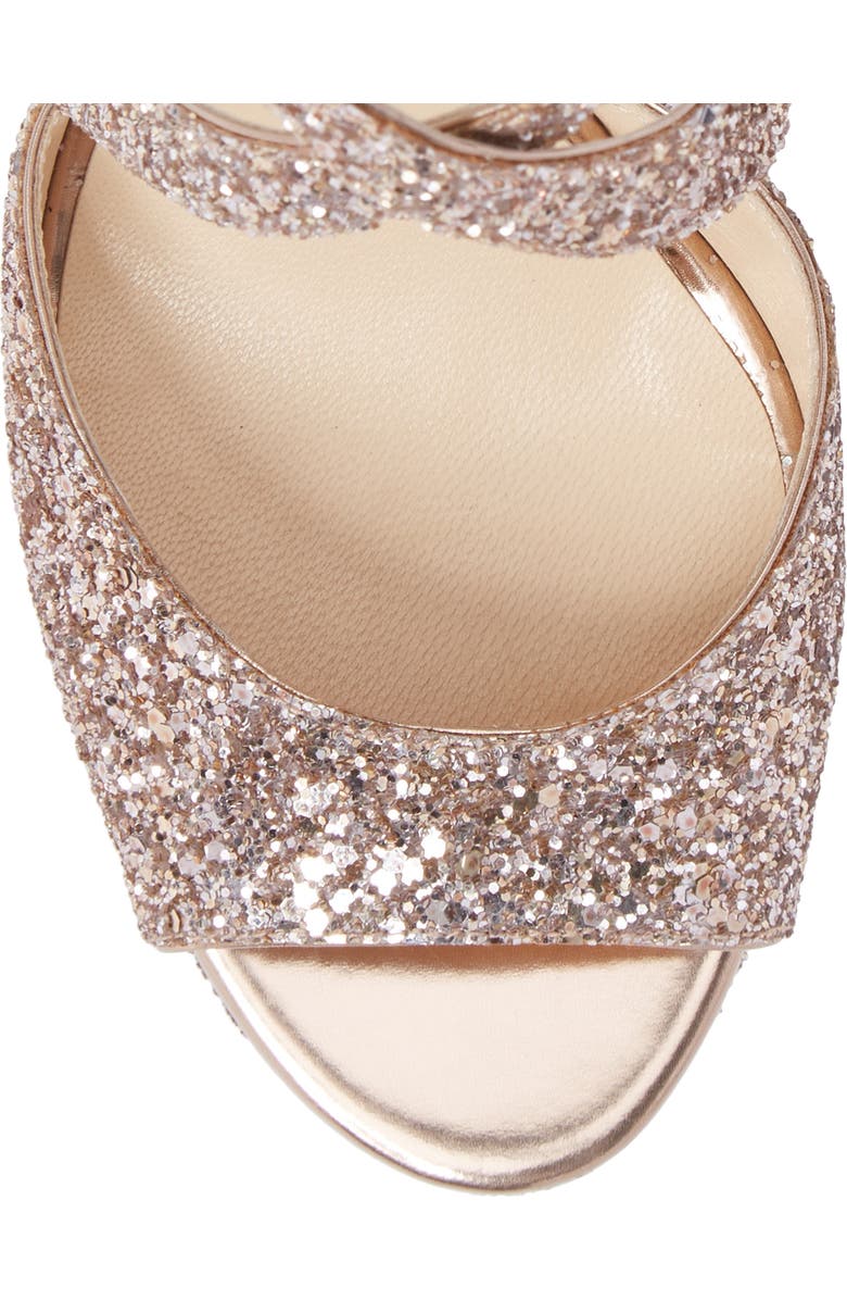 Jimmy Choo April Glitter Platform Sandal, Alternate, color,