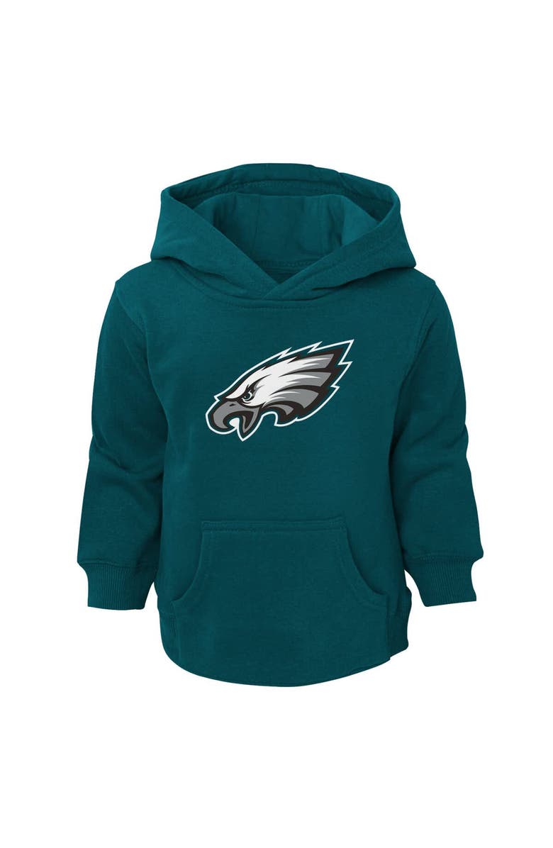 Outerstuff Toddler Midnight Green Philadelphia Eagles Logo Pullover Hoodie, Alternate, color, Green