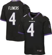 Nike Youth Nike Zay Flowers Black Baltimore Ravens Alternate Game Jersey