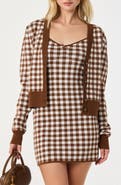 ASTR the Label Gingham Cardigan