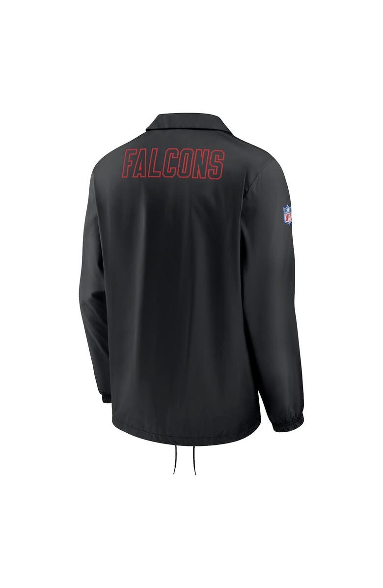 Nike Men's Nike Black Atlanta Falcons Sideline Coaches Performance Full-Snap Jacket, Alternate, color,