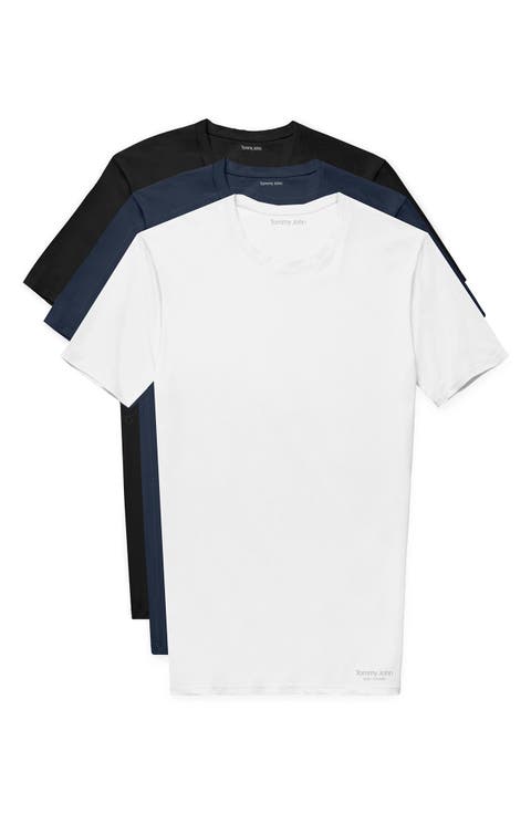 3-Pack Second Skin Stay Tucked Crewneck Undershirts