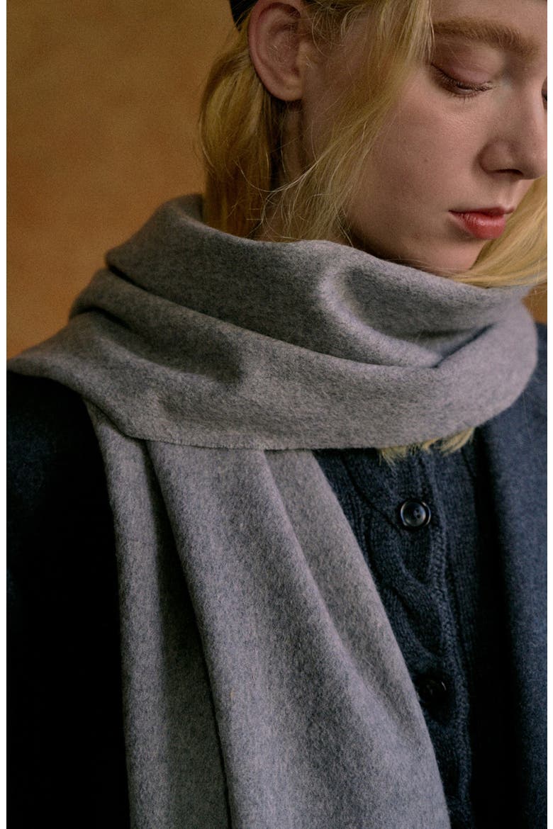 Lost in Warmth Cashmere Scarf, Alternate, color, GREY