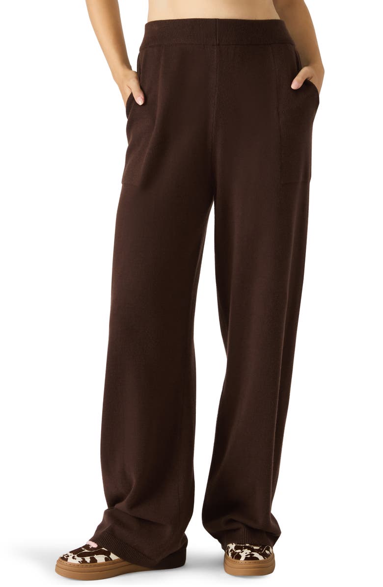 Steve Madden Kori Sweater Pants, Main, color, Dark Espresso