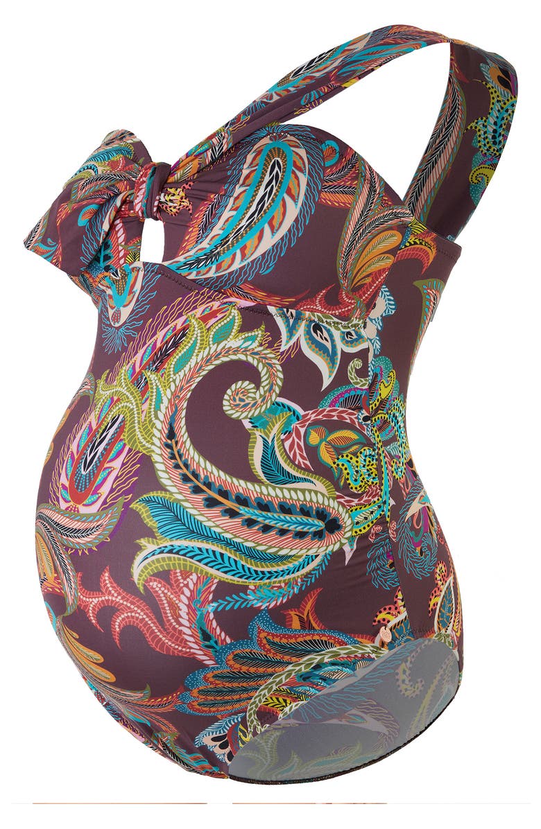 Cache Coeur Bandana Maternity One-Piece Swimsuit, Alternate, color, 