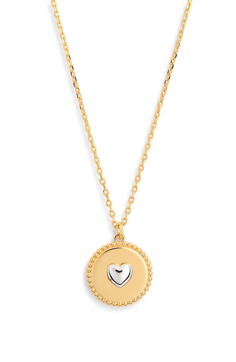 Kate Spade New York heartful mini pendant, Alternate, color, Gold/ Silver
