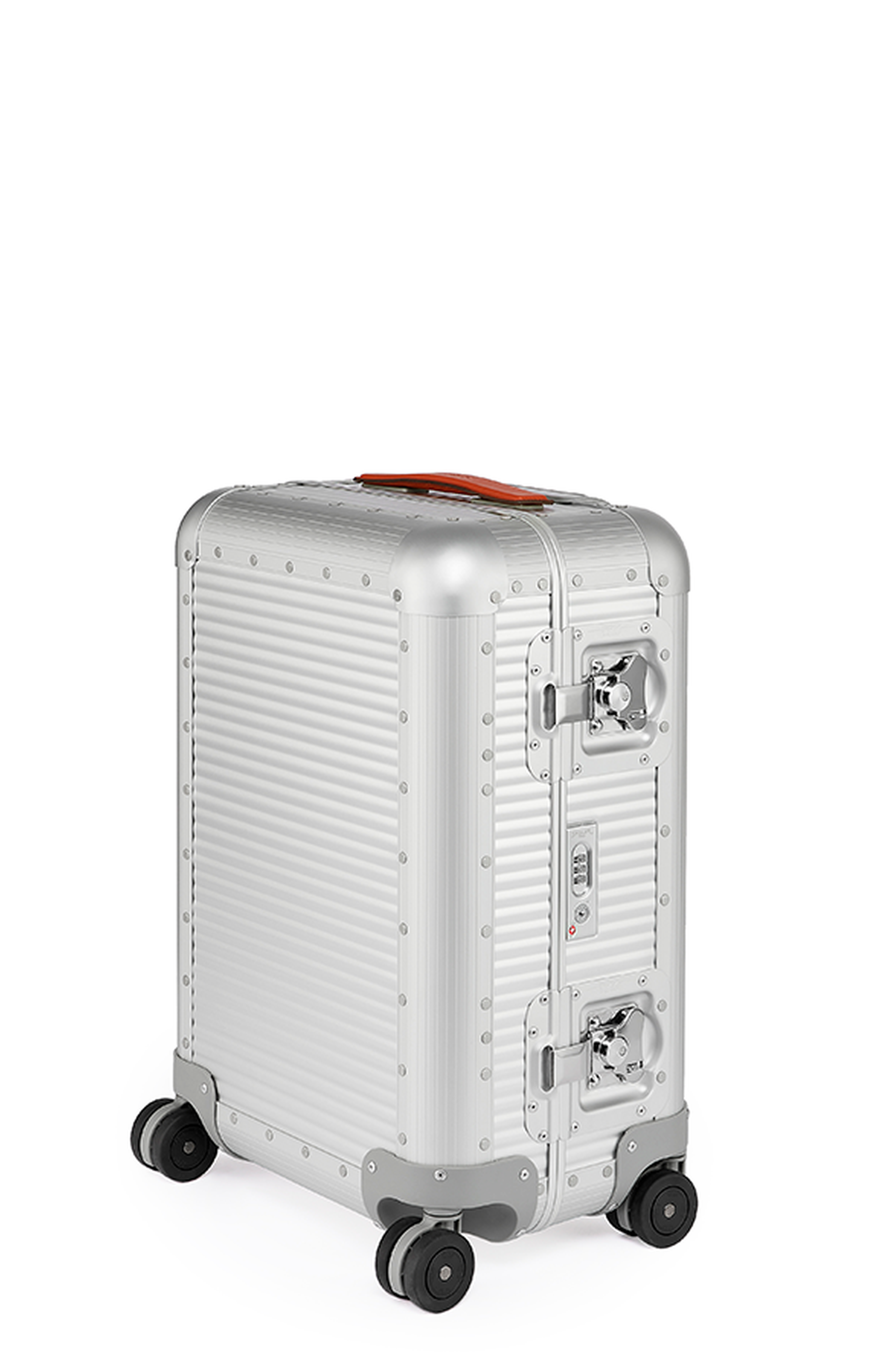 FPM - Fabbrica Pelletterie Milano - US Bank Spinner 53 Suitcase, Main, color, Moonlight Silver