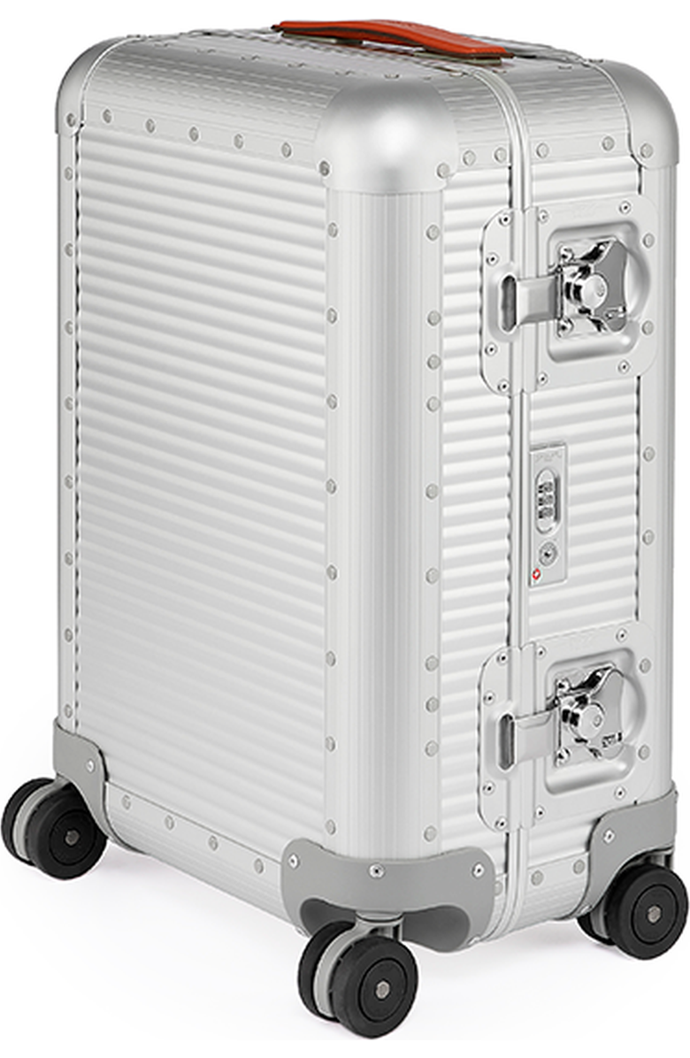 FPM - Fabbrica Pelletterie Milano - US Bank Spinner 53 Suitcase, Main, color, Moonlight Silver