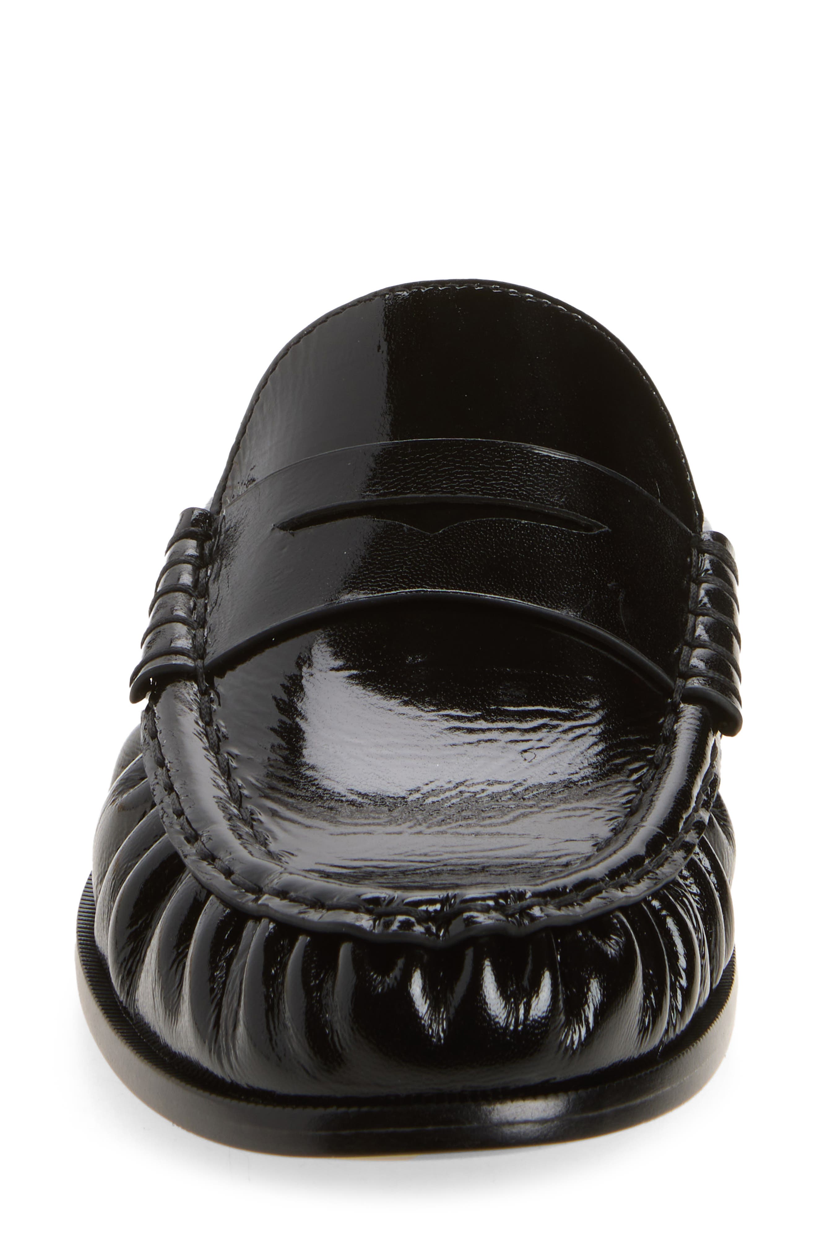 Francine Loafer Mule, Alternate, color, BLACK CRINKLE PATENT