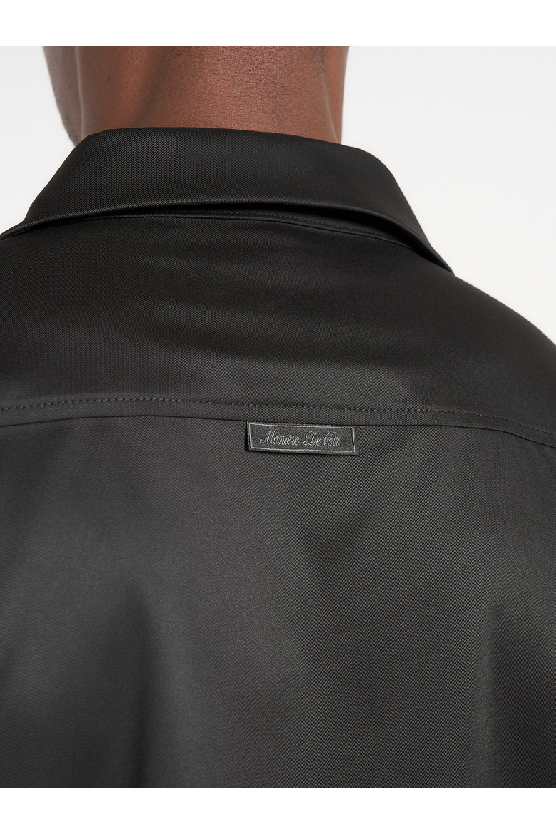 Alban Tailored Double Breasted Shirt, Alternate, color, Black