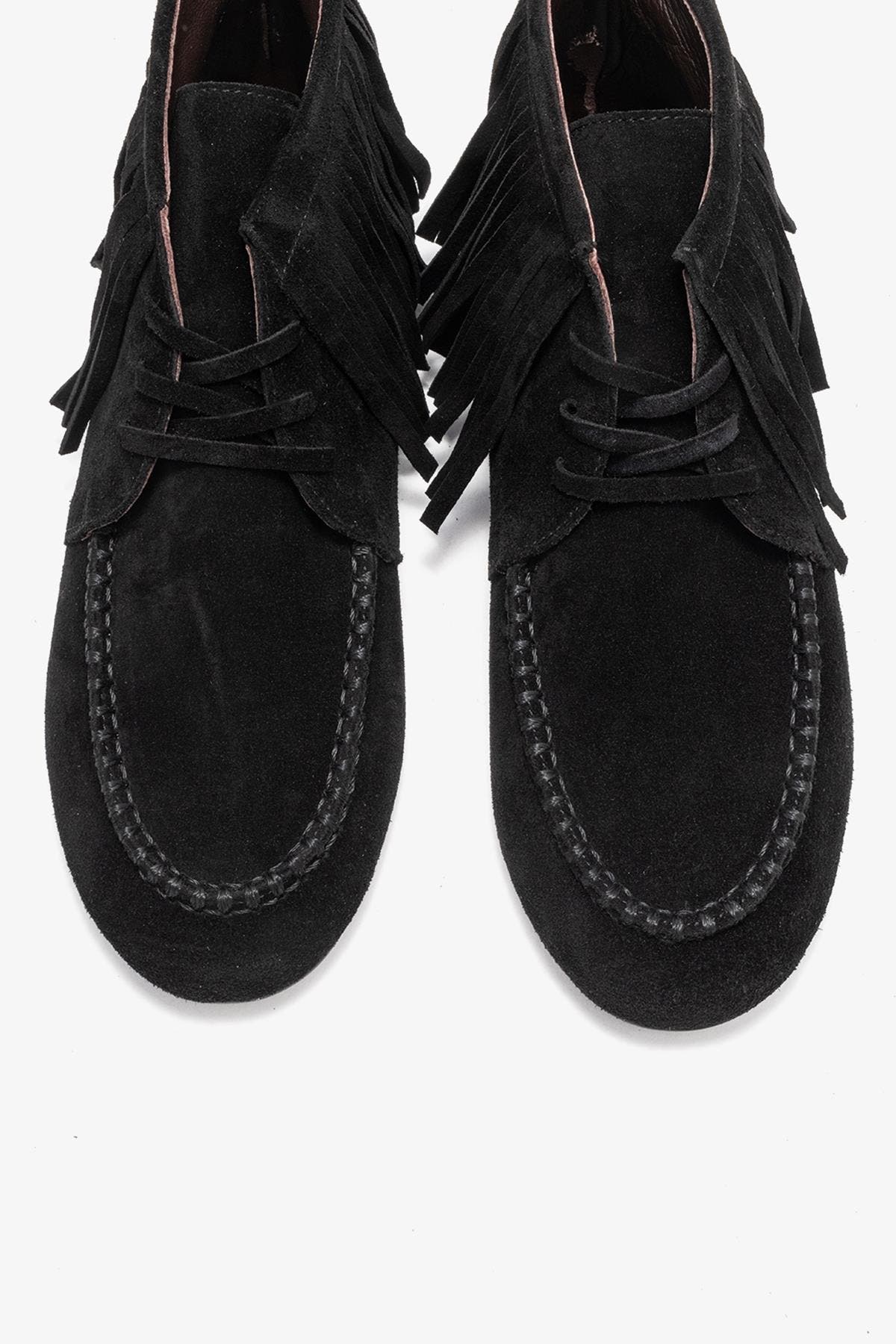 Raux Leather Ankle Boot, Alternate, color, Black Suede Leather