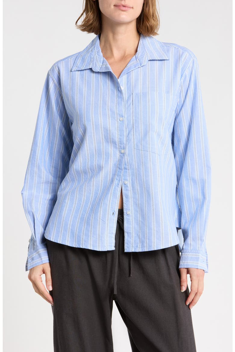 Cami Stripe Shirt, Main, color, SKY LINE