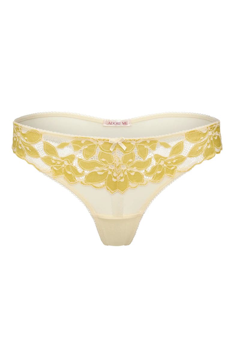 Mellody Thong Panties, Alternate, color, Light yellow