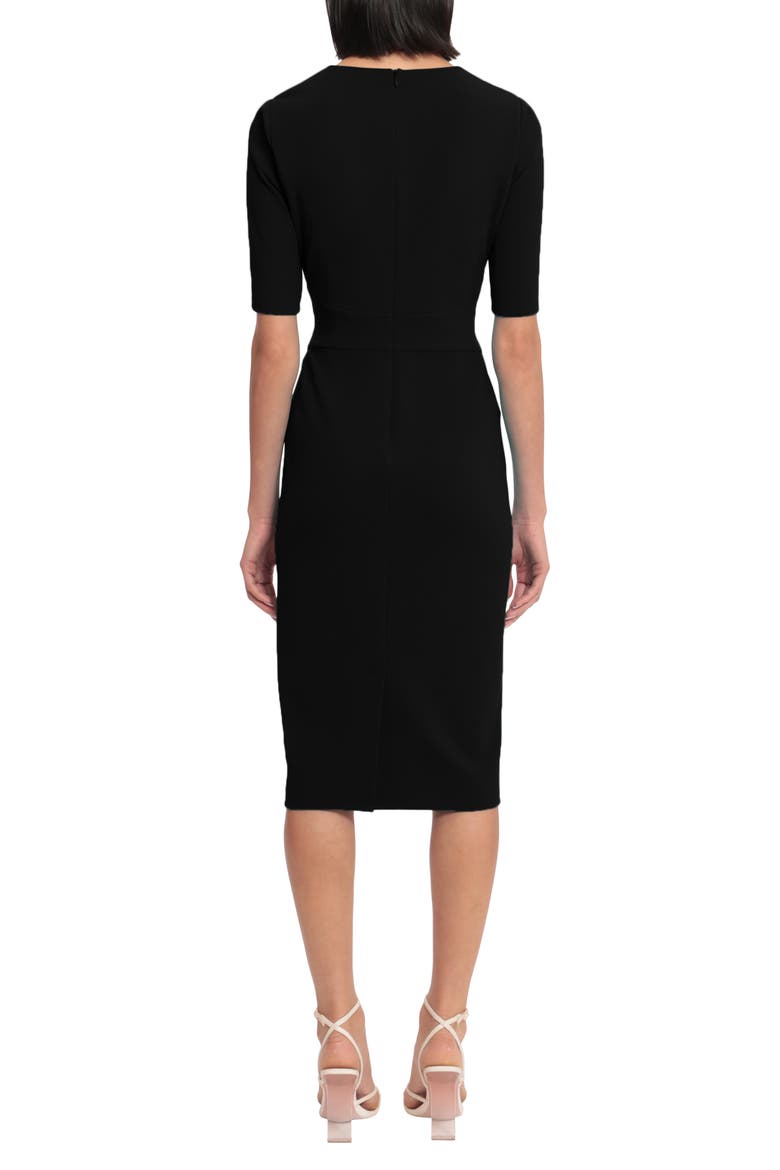 Sheath Midi Dress, Alternate, color, BLACK