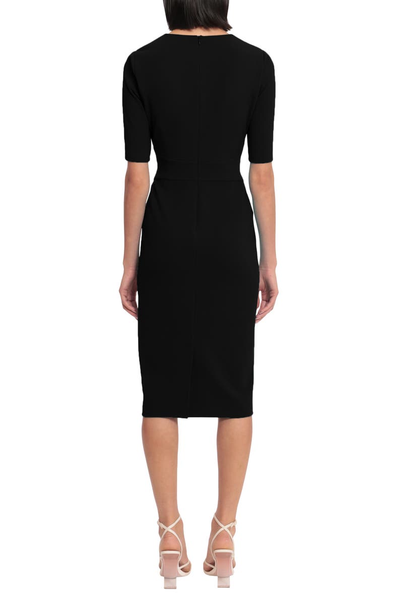 Donna Morgan Sheath Midi Dress, Alternate, color, Black