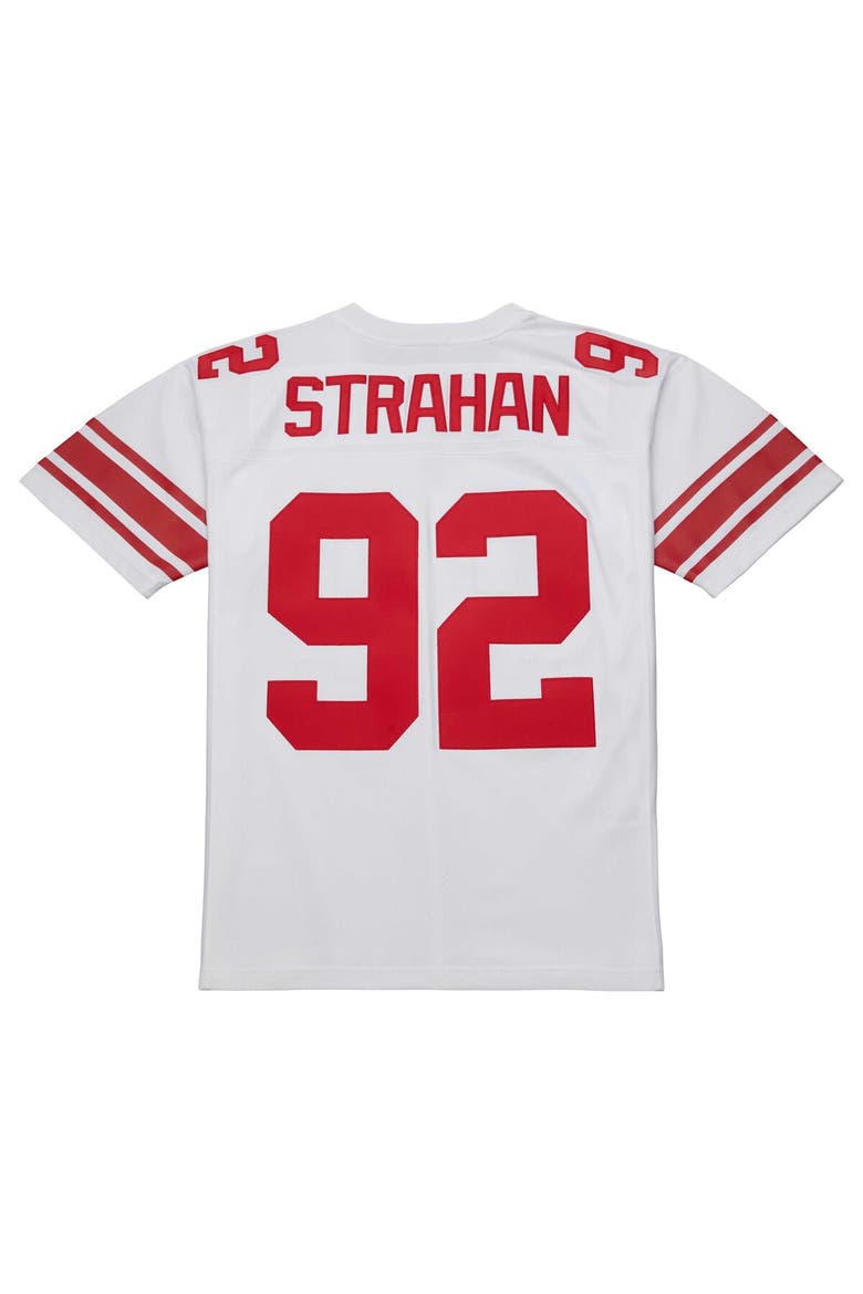 Men's Mitchell & Ness Michael Strahan White New York Giants Legacy Replica Jersey, Alternate, color, White