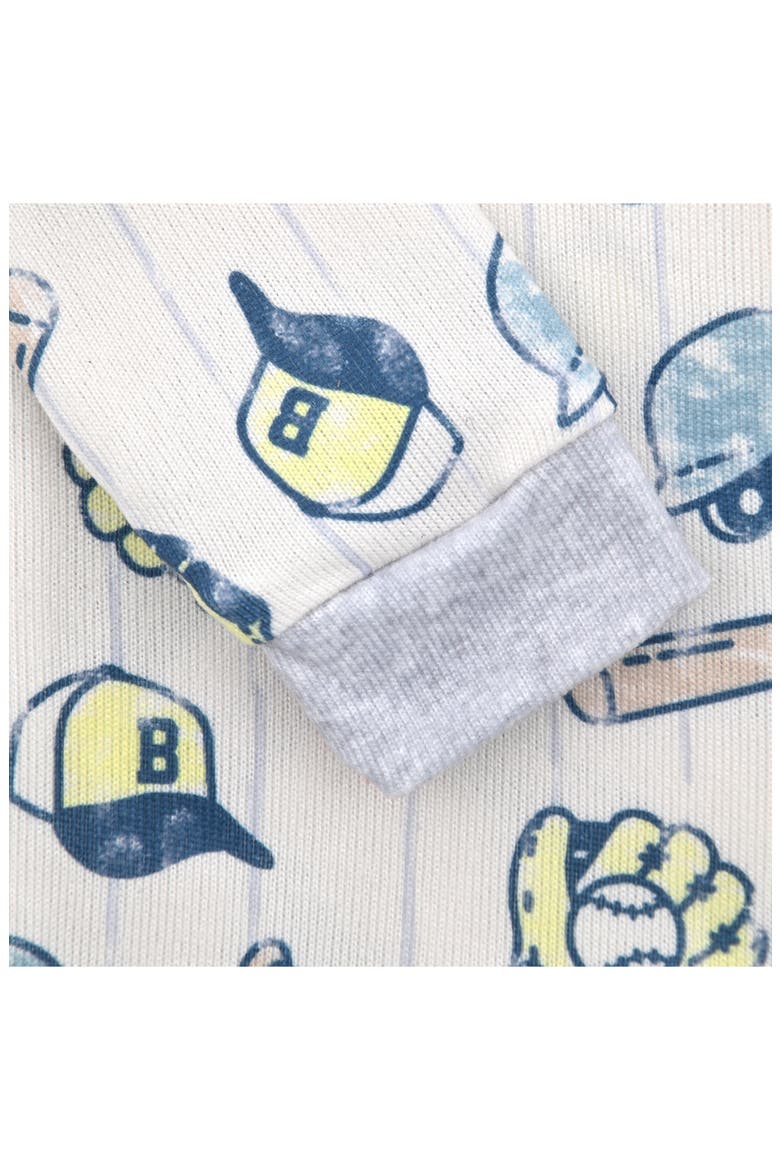 Fitted Two-Piece Pajamas & Socks Set, Alternate, color, CREAM