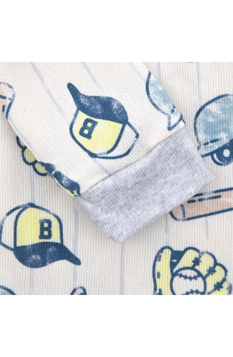 SLEEP ON IT Fitted Two-Piece Pajamas & Socks Set, Alternate, color, Cream