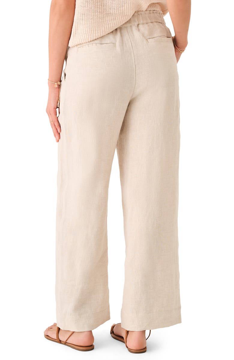 Faherty Monterey Linen Pants, Alternate, color, Flax