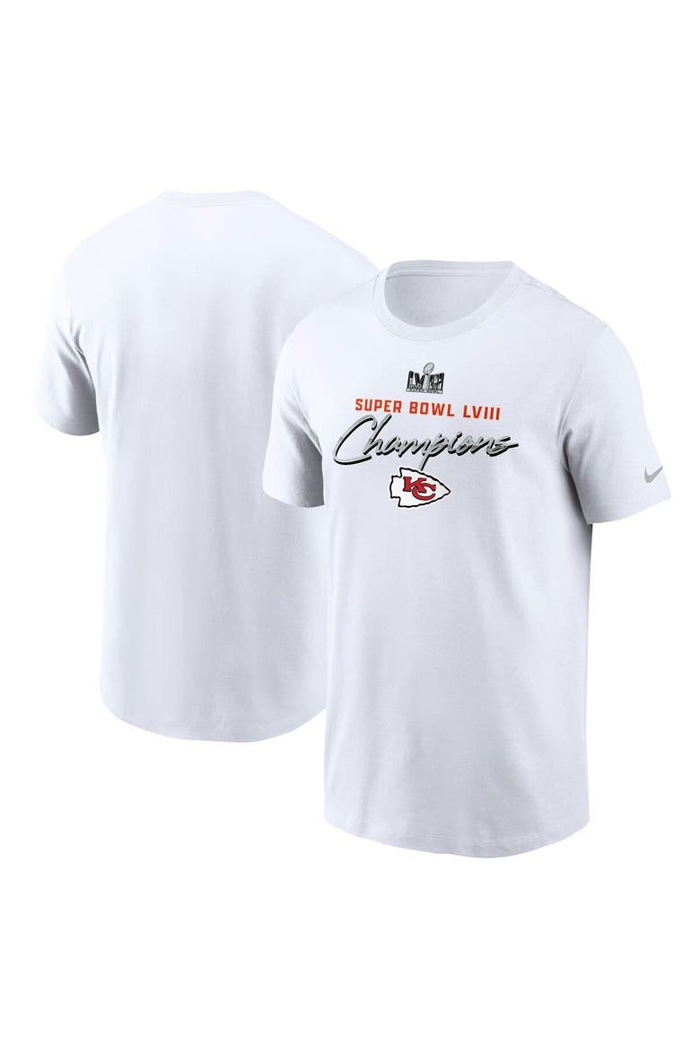 Men's Nike White Kansas City Chiefs Super Bowl LVIII Champions Classic T-Shirt, Main, color, White