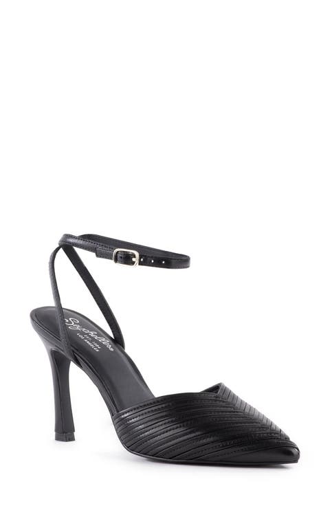 Onto the Next Ankle Strap Pointed Toe Pump (Women)