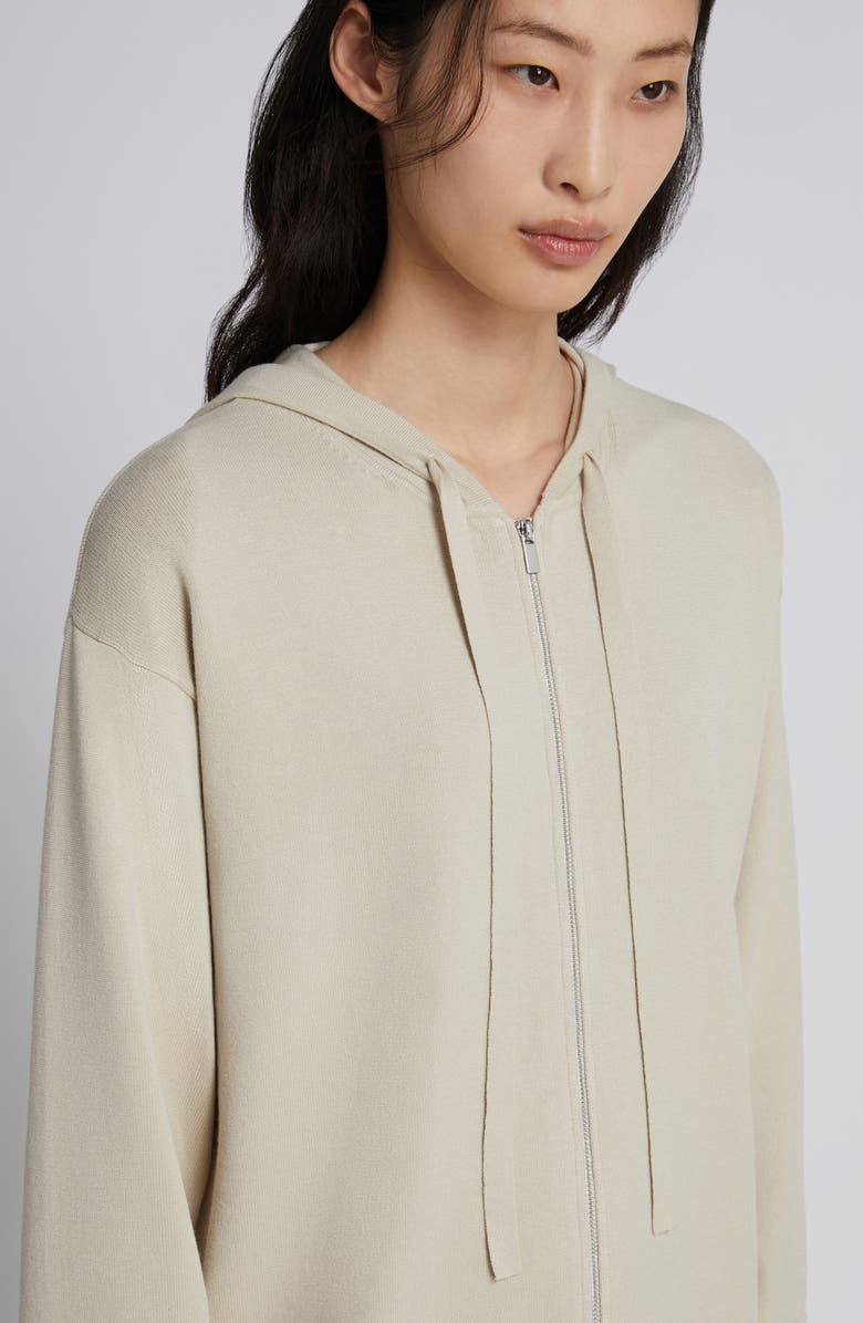 MM by Max Mara Laloa Zip Front Hoodie, Alternate, color, Ivory
