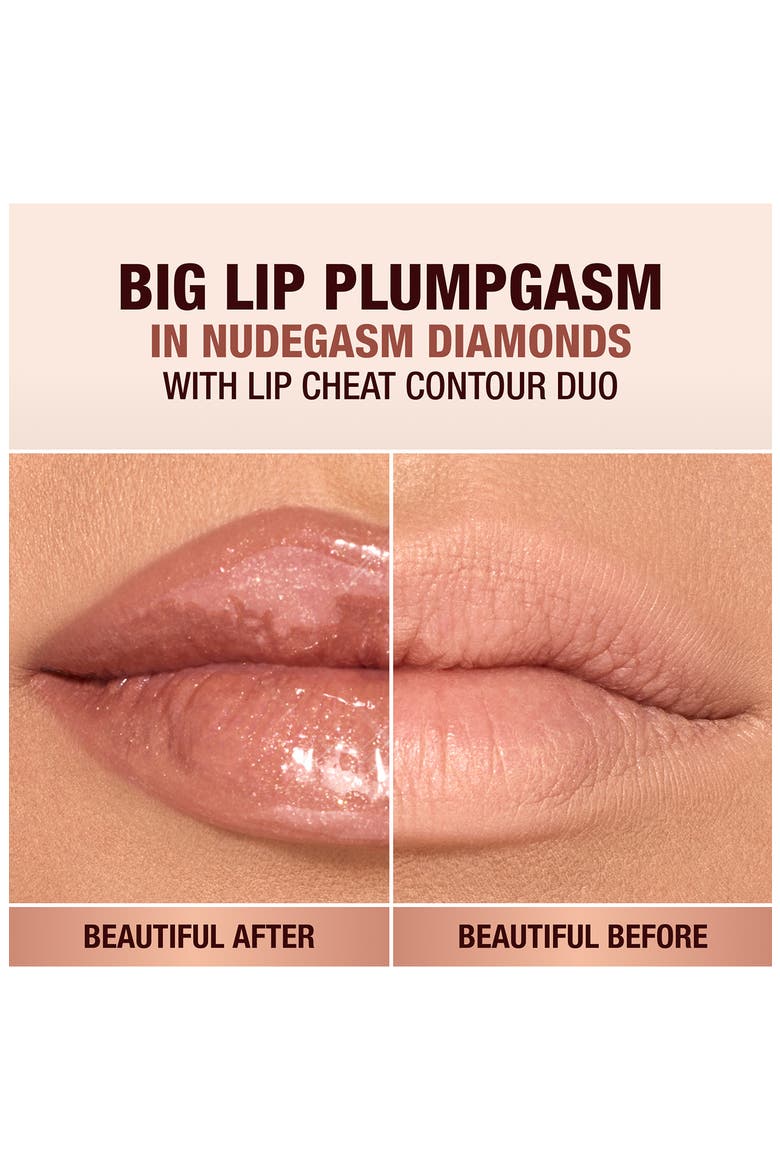 Pillow Talk Big Lip Plumpgasm Plumping Lip Gloss, Alternate, color, NUDEGASM DIAMONDS
