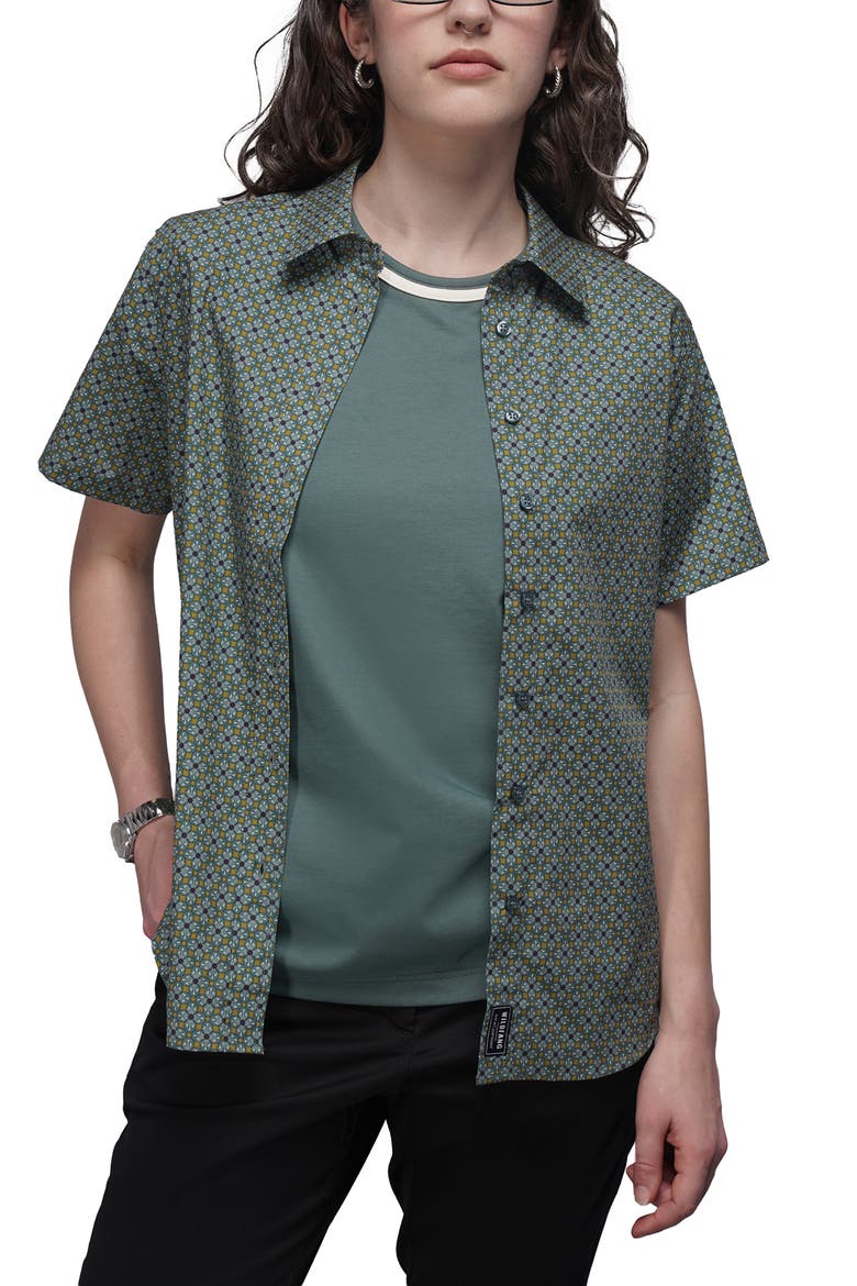 The Essential Oxford Button Up, Main, color, MOSAIC DARK TEAL