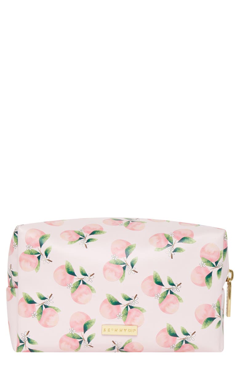 Skinnydip Peach Tree Makeup Bag, Main, color, 
