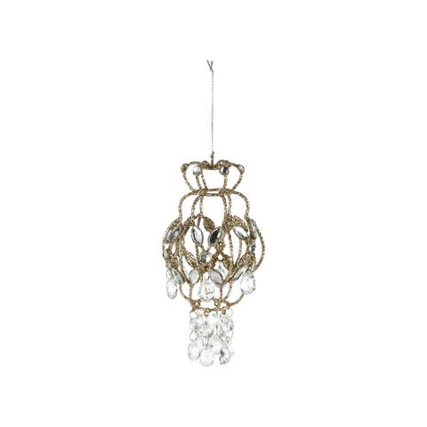 Iron Chandelier Ornament with Acrylic Jewels