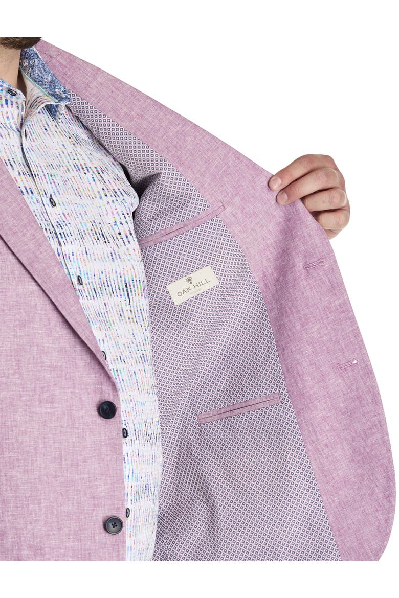 Big & Tall Jacket-Relaxer Linen-Blend Sport Coat, Alternate, color, PURPLE