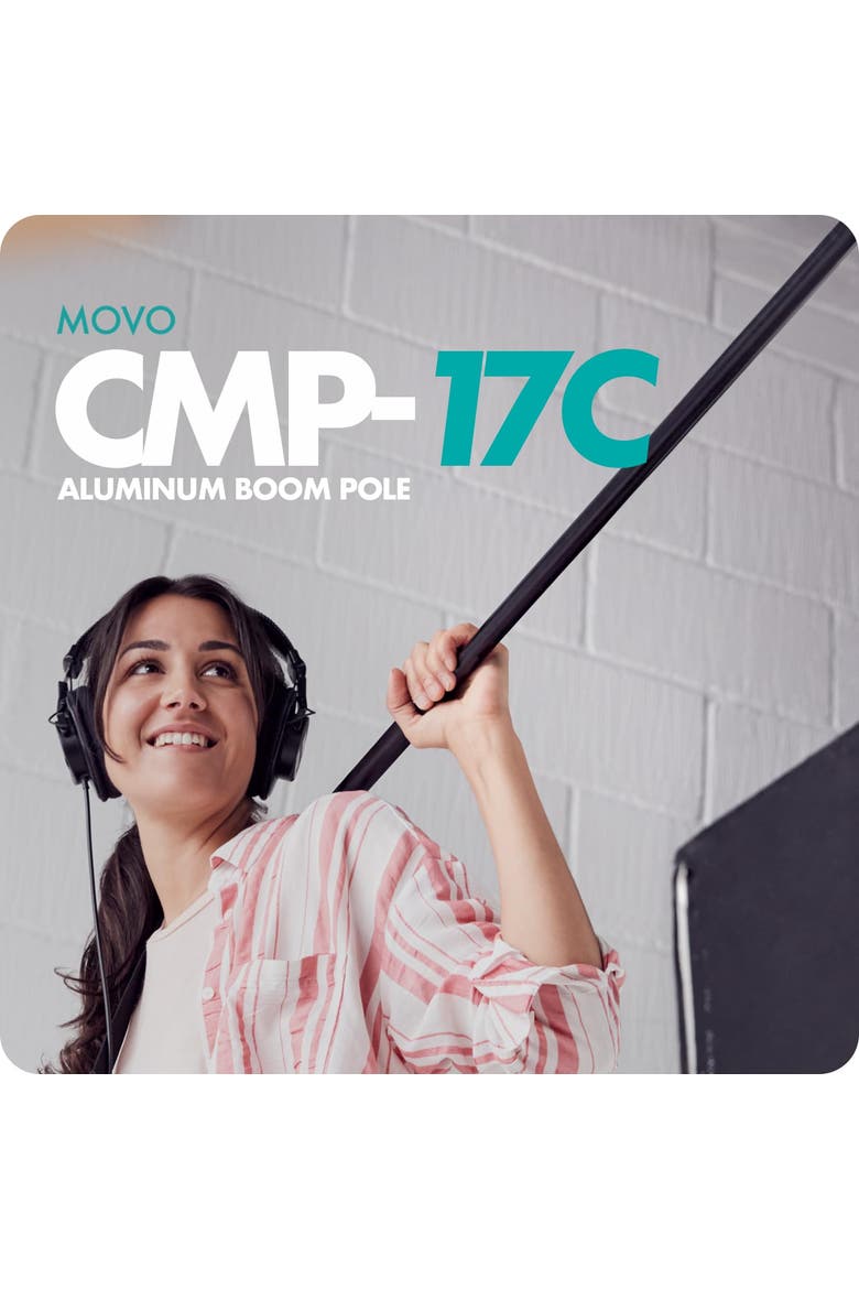 CMP-17C Professional 9.8' Aluminum Boom Pole for Shotgun Microphones with Internal XLR Cable, Alternate, color, Black