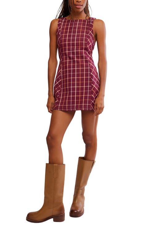 Atlas Plaid Minidress