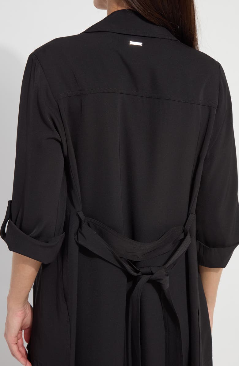 Lysse Ellison Convertible Trench Dress, Alternate, color, Black