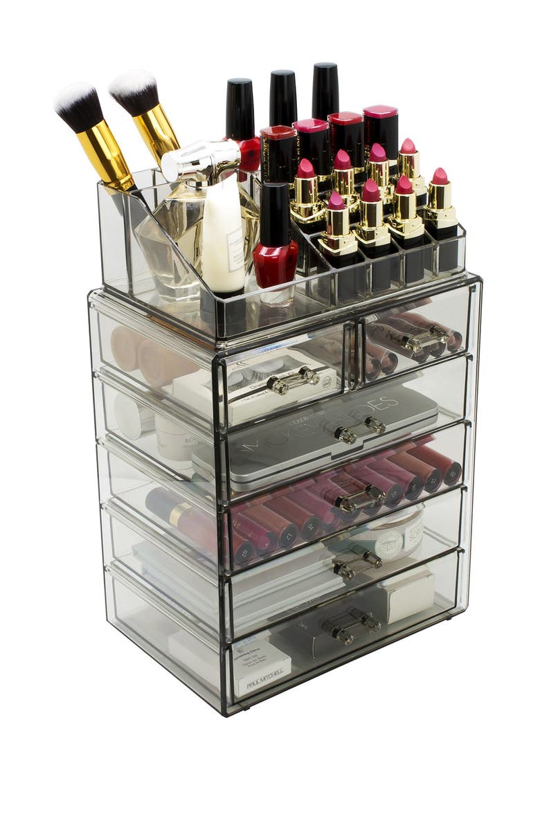 SORBUS Makeup Storage Case - Black, Main, color,