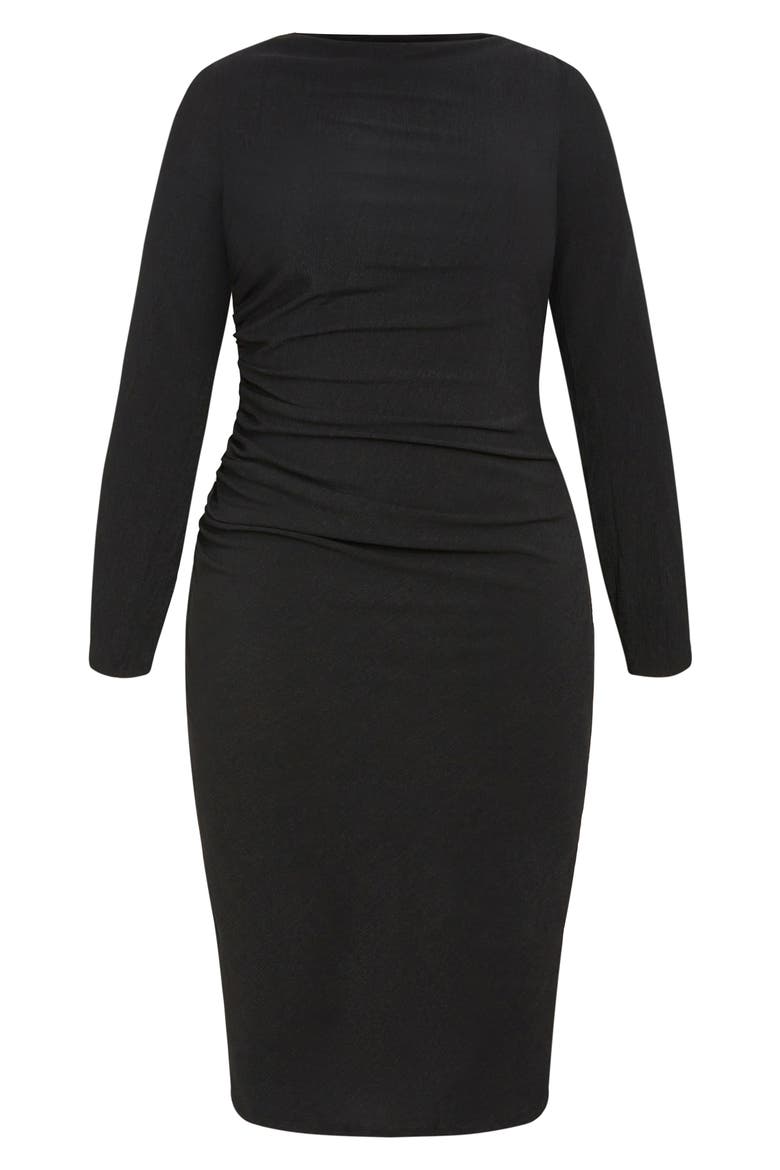 Kora Long Sleeve Dress, Alternate, color, BLACK