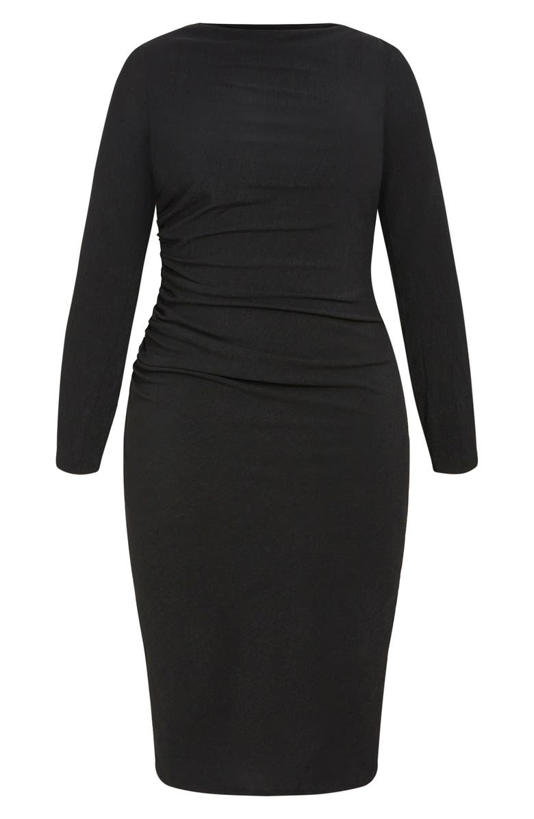 City Chic Kora Long Sleeve Dress, Main, color, Black