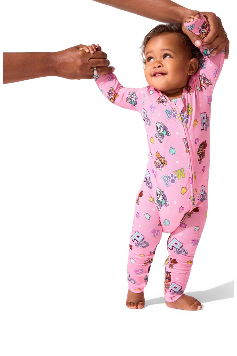 Baby PAW Patrol Varsity Pink Convertible Footie, Alternate, color, PAW Patrol: Varsity Pink