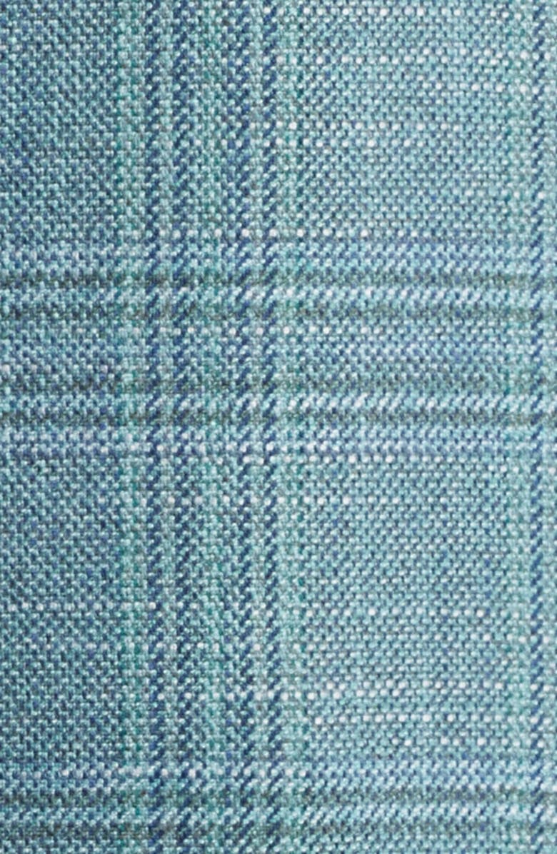 Jack Victor Midland Contemporary Fit Slub Check Plaid Sport Coat, Alternate, color, Dusty Teal