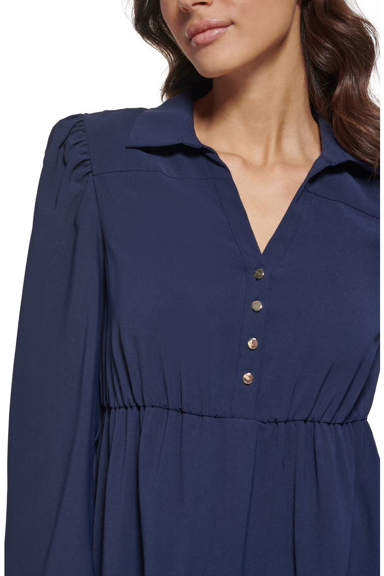 Long Sleeve Tiered Dress, Alternate, color, NAVY MULTI