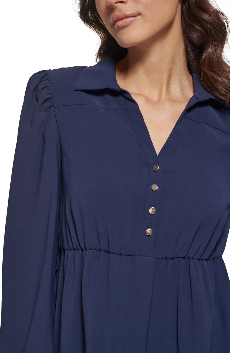 Kensie Long Sleeve Tiered Dress, Alternate, color, 