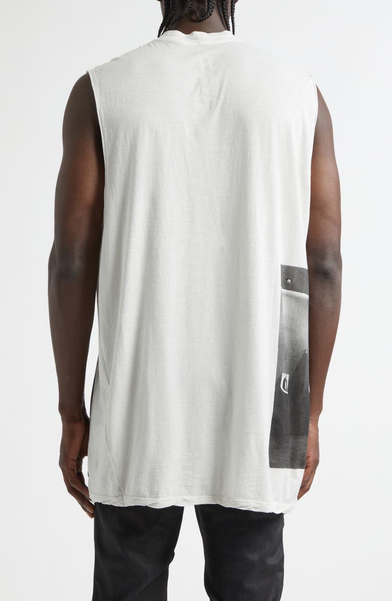 Rick Owens Jumbo Graphic Cotton Muscle Tee, Alternate, color, Milk Wash/ Black