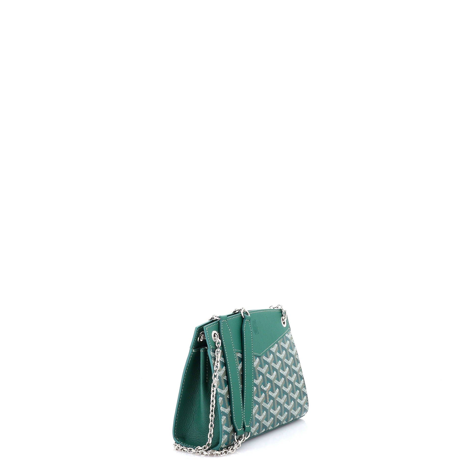 Pre-Owned Goyard Structured Rouette Chain Shoulder Bag Coated Canvas Mini, Alternate, color, Green