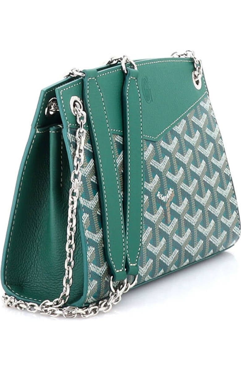 Pre-Owned Goyard Structured Rouette Chain Shoulder Bag Coated Canvas Mini, Alternate, color, Green